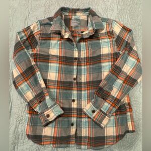 Cat & Jack Boys’ Flannel Button-Down Shirt – Size M (8)